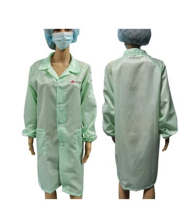 Áo khoác làm việc bằng vải polyester chống tĩnh điện ESD tùy chỉnh màu sắc